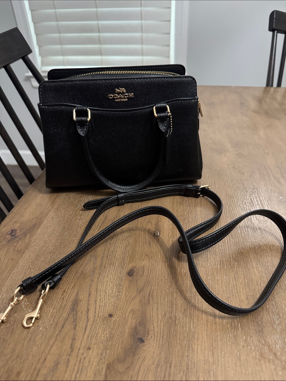 Coach black small satchel